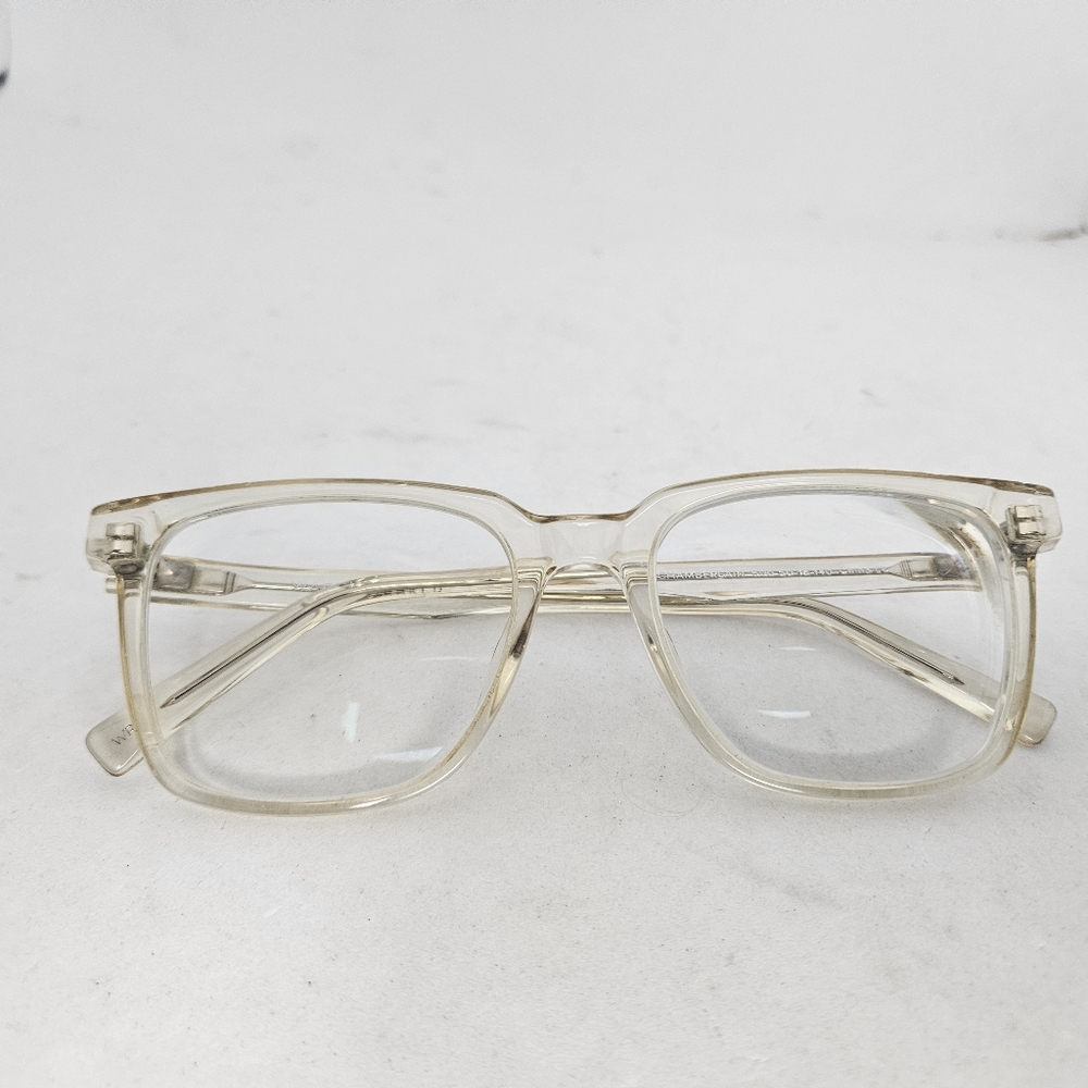 Warby Parker Chamberlain Transparent Eyeglasses Frame Only 500 50 18 140 Used. 